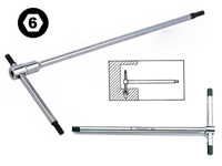 BETA Klucz trzpieniowy PRZESUWNY typu T IMBUS HEX 951 6 mm