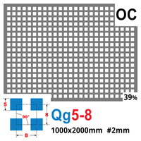 Blacha perforowana OCYNK 5X5 mm PRZERWA 3 mm 1000 x 2000 mm Qg 5-8 Gr. 2 mm