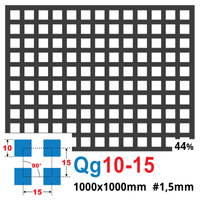 Blacha perforowana SUROWA 10X10 mm PRZERWA 5 mm 1000 x 1000 mm Qg 10-15 Gr. 1,5 mm