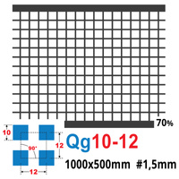 Blacha perforowana SUROWA 10X10 mm PRZERWA 2 mm 1000 x 500 mm Qg 10-12 Gr. 1,5 mm