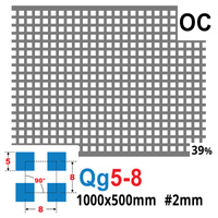 Blacha perforowana OCYNK 5X5 mm PRZERWA 3 mm 1000 x 500 mm Qg 5-8 Gr. 2 mm