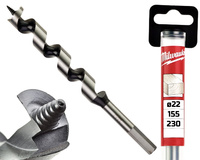 Milwaukee Wiertło kręte ŚWIDER do drewna | 22 x 155 / 230 mm