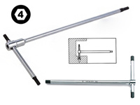 BETA Klucz trzpieniowy PRZESUWNY typu T IMBUS HEX 951 4 mm