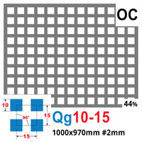 Blacha perforowana OCYNK 10X10 mm PRZERWA 5 mm 1000 x 970 mm Qg 10-15 Gr. 2 mm