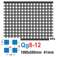 Blacha perforowana SUROWA 8X8 mm PRZERWA 4 mm 1000 x 500 mm Qg 8-12 Gr. 1 mm