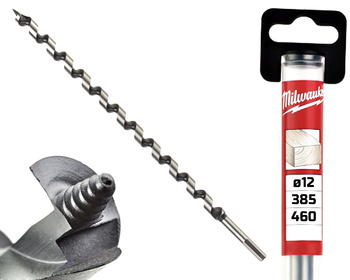Milwaukee Wiertło kręte ŚWIDER do drewna | 12 x 385 / 460 mm
