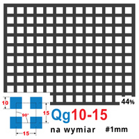Blacha perforowana SUROWA 10X10 mm PRZERWA 5 mm Qg 10-15 - NA WYMIAR Gr. 1 mm