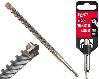 Milwaukee Wiertło do betonu SDS-Plus MX4 | 16 x 210 / 260 mm