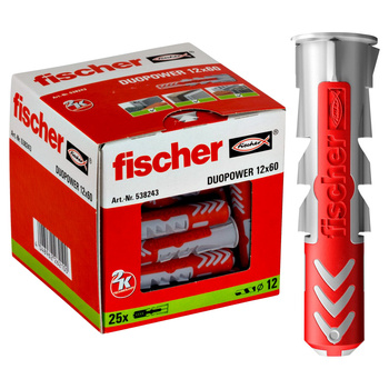 Kołki FISCHER DUOPOWER Koszulka 12 x 60 mm Op. 25 szt.