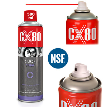 CX80 Smar SILIKONOWY DO TWORZYW SZTUCZNYCH I GUMY SPRAY 500 ml