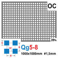 Blacha perforowana OCYNK 5X5 mm PRZERWA 3 mm 1000 x 1000 mm Qg 5-8