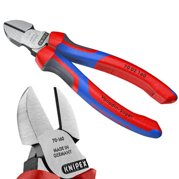 KNIPEX Szczypce tnące boczne do cięcia drutu, rękojeść COMFORT - 160 mm