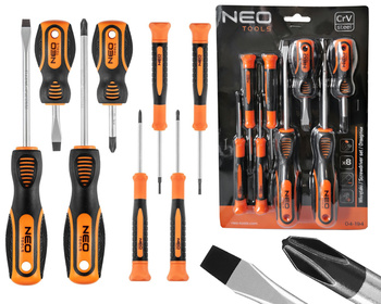 NEO Zestaw wkrętaków śrubokrętów płaskich i krzyżowych  PH 04-193