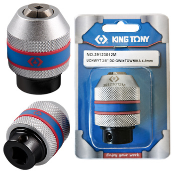 KING TONY Uchwyt do gwintownika 3/8" 4 - 9 mm 39123012M
