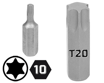 KING TONY KOŃCÓWKA BIT UCHWYT 10 mm KRÓTKA TORX T20 x 36 mm