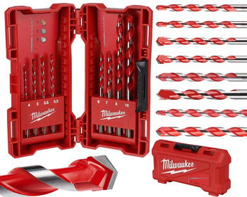 Milwaukee Zestaw wierteł udarowych PREMIUM do betonu | 8 el. 4 - 10 mm