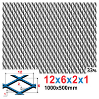 Siatka cięto-ciągniona SUROWA 12 x 6 x 2 x 1 | 1000 x 500 mm