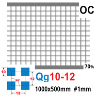 Blacha perforowana OCYNK 10X10 mm PRZERWA 2 mm 1000 x 500 mm Qg 10-12 Gr. 1 mm