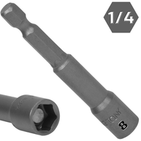 KING TONY UCHWYT NASADOWY z MAGNESEM 1/4" 8 x 65 mm 7616508M